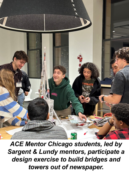 ACE Mentor Chicago students perform a design project